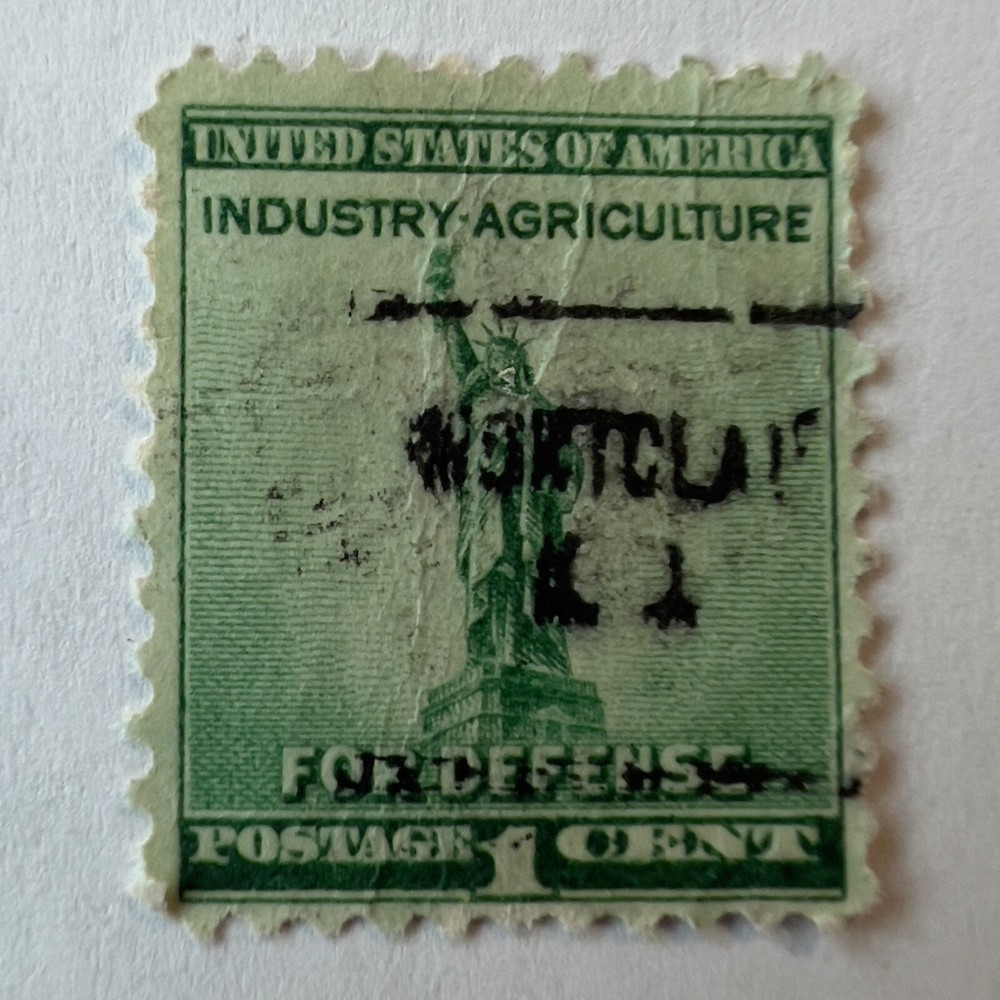 ERROR U.S. 1C MONTCLAIR, CALIFORNIA PRECANCEL STAMP WITH MAJOR INK ERRORS