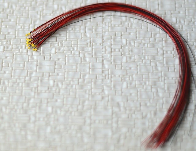 50pcs Pre Wired Warm White ##0402 SMD LEDs Lighting Kit Pre-soldered Micro LEDs