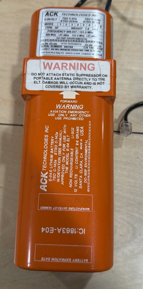 E-04 ELT - Core Only - G Switch Doesn’t Activate Battery Good Until 4/28