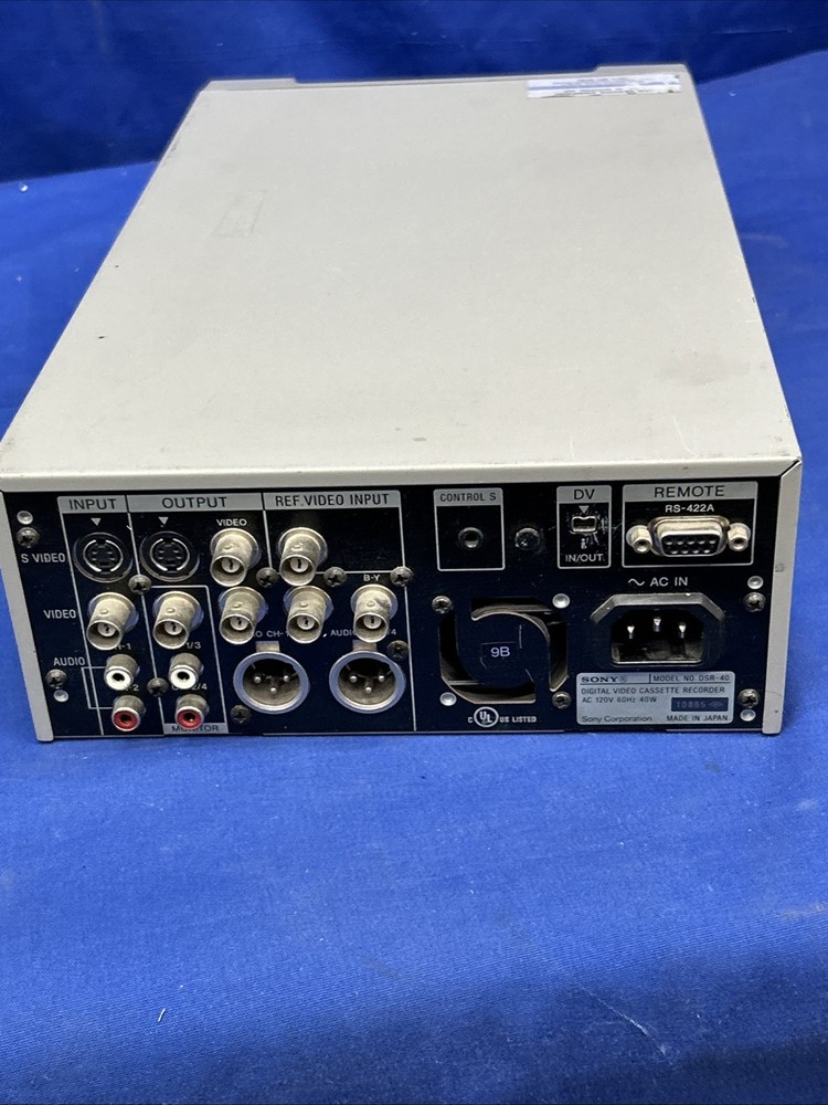 Sony DSR-40 DVCAM Digital Videocassette Recorder Deck Untested