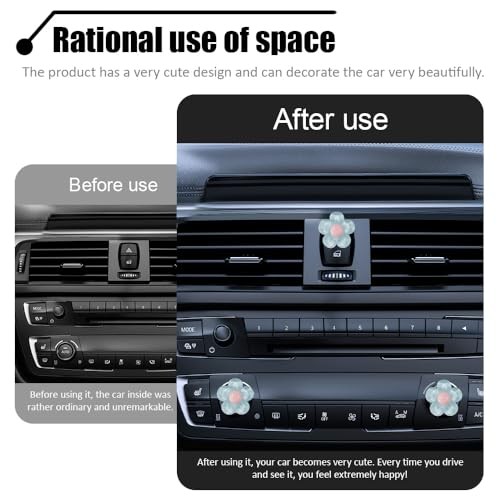 Car One-Touch Start Button, Push Start Button Cover, Flower Shaped Car Blue