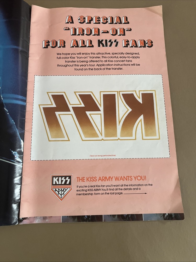 Kiss Concert Program 1977