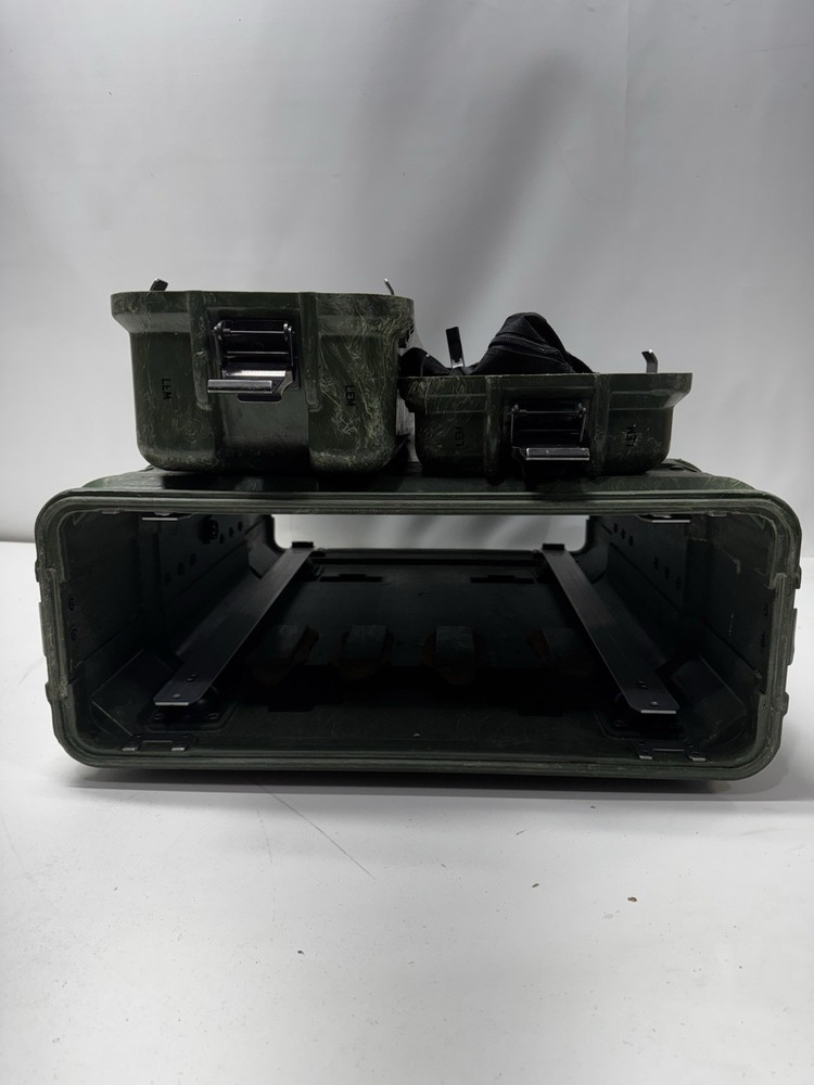 Rackmount 03U x24 General Dynamics Slide Out Composite Rack ShockMount Hard Case
