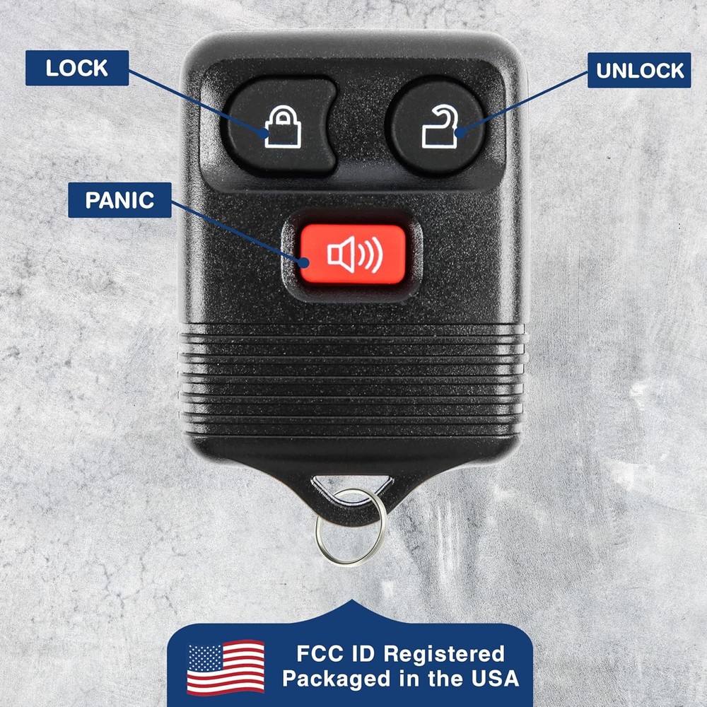 Key Fob Replacement for 2005-2015 Entry Remote, 3-Button - 2 Pack