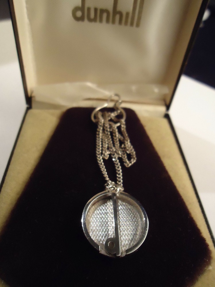 Dunhill Silver Tie Tack - Vintage - Solid .925 Silver - Original Case