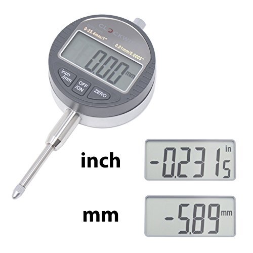 Clockwise Tools DIGR-0105 Electronic Digital Dial Indicator Gage Gauge
