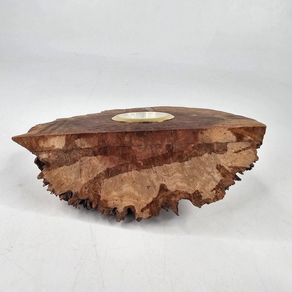 Rough Edge Burlwood Clock Maple