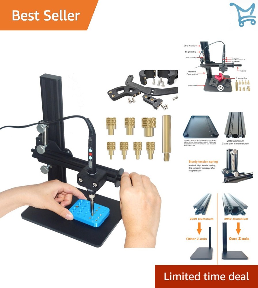 Vertical Heat Press Machine Aluminum 3D Printing Threaded Insert Tool Kit