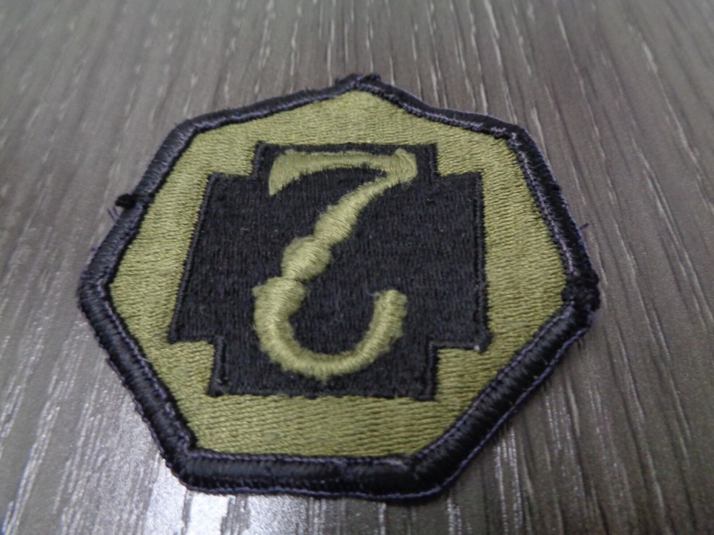 Military Patch US Army 7th Medical Command Subdued BDU Sew On Authentic USED
