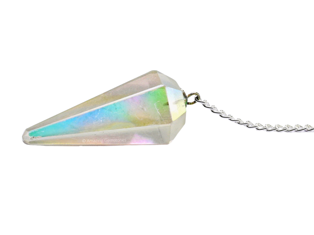 Angel Aura Quartz Dowsing Crystal Pendulum