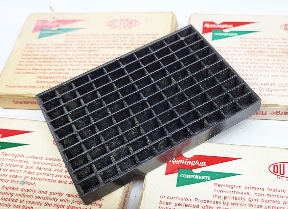 4ea. Vintage Remington Components Kleanbore Primers w/ Insert EMPTY Boxes