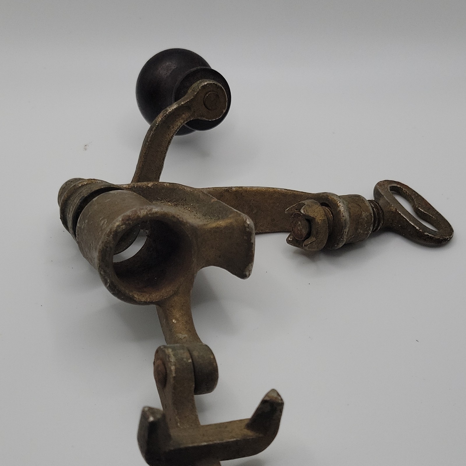 Antique Shotgun Shell Roll Crimper Reloading Tool Bench Clamp w/ Wood Handles