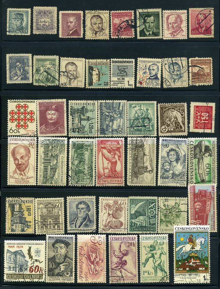 Czechoslovakia Used Stamp Lot - All different & unchecked Cz03