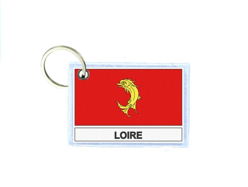 Keychain Double-Sided Printed Flag Department Loire