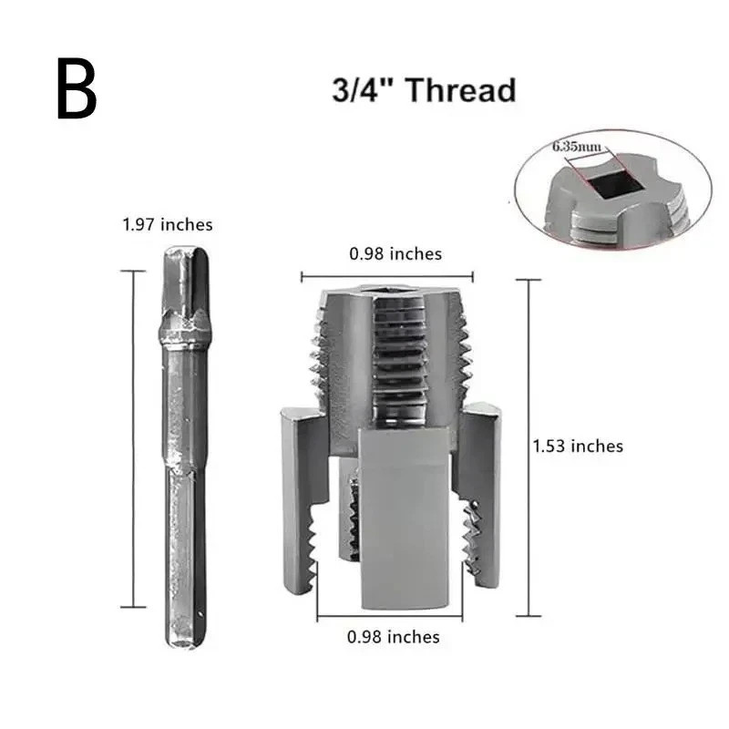 2pcs Integrated Internal & External Pipe Threading-Tool,PVC Pipe Threader Kit