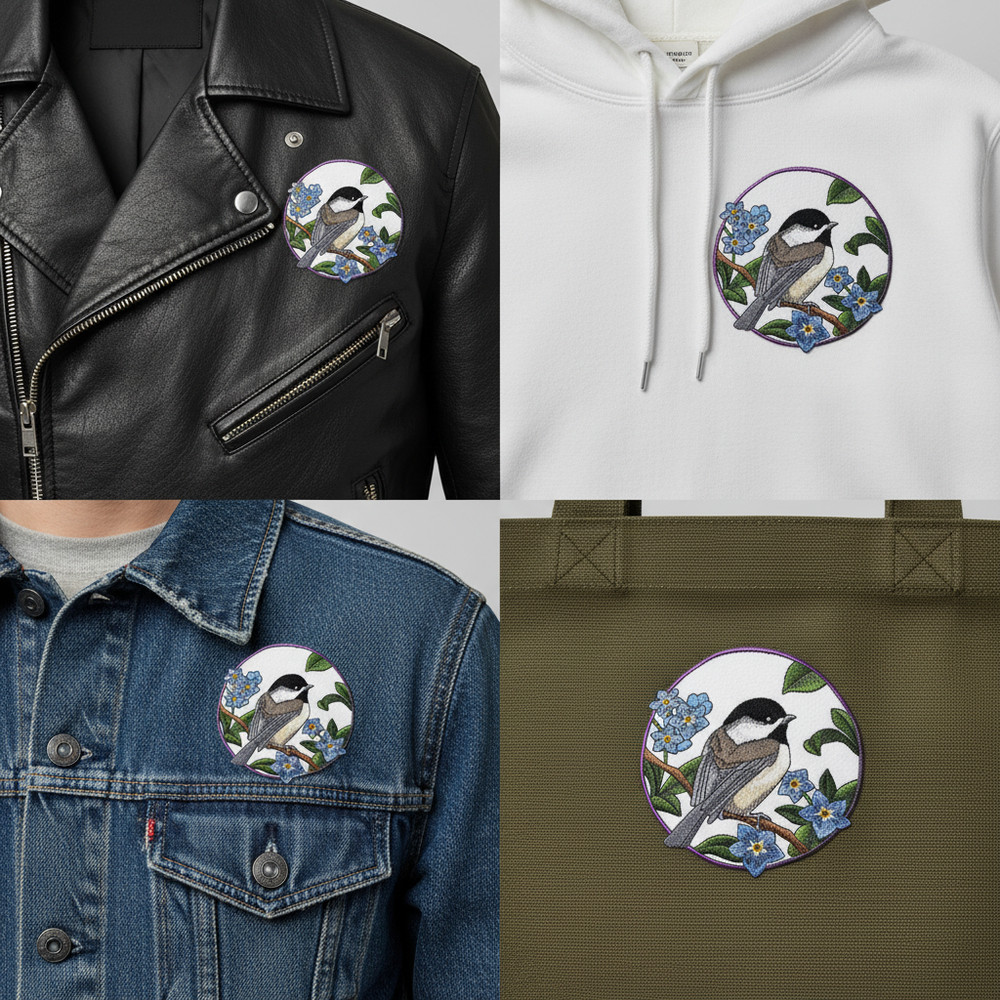 Chickadee Embroidered Patch