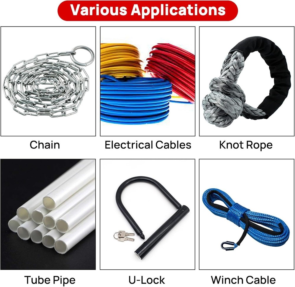 3.28ft Winch Cable Cover - Durable Polyester Protector for Off-Road & Marine Use