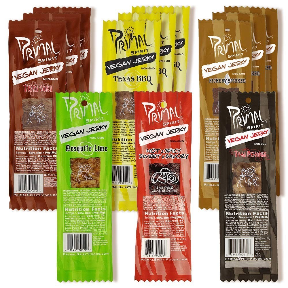 Plant-Based Protein Jerky - Flavors Pack with 12 x 1oz Servings