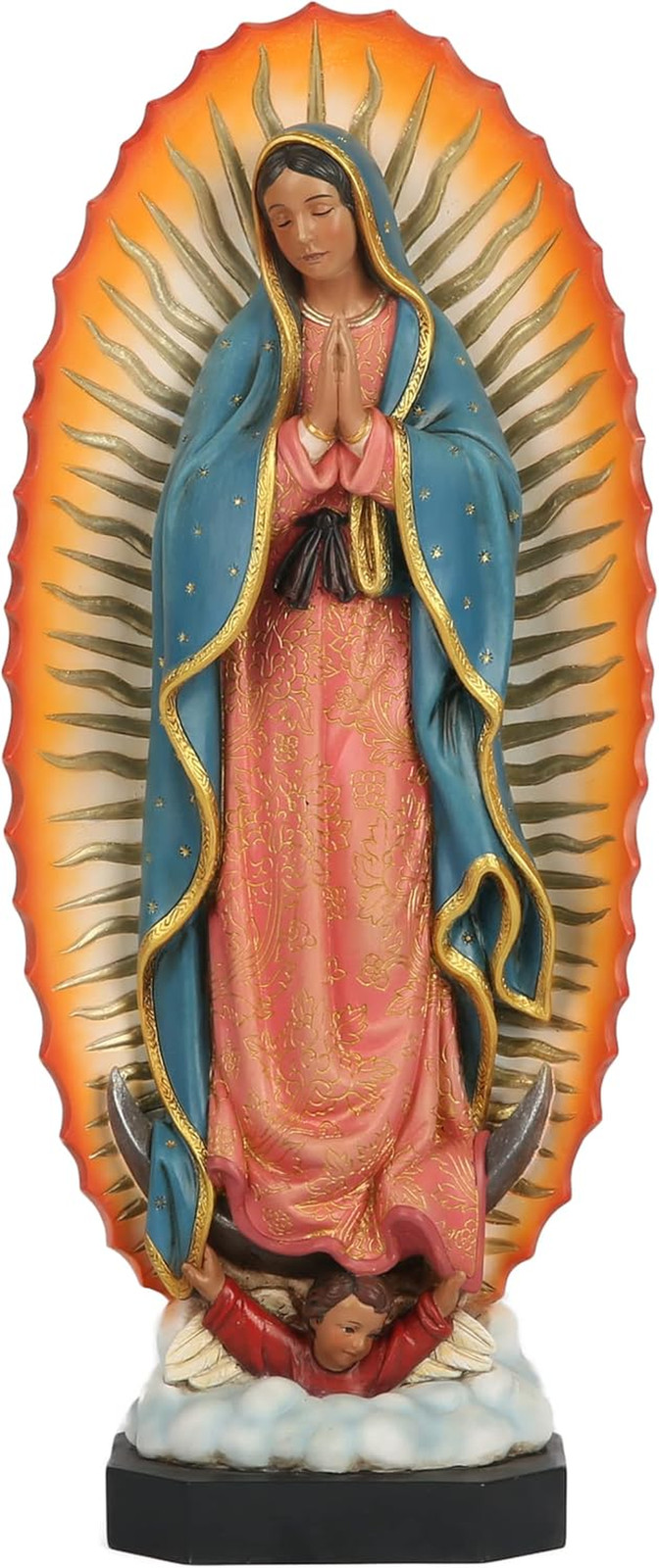 Catholic 14.75" H Our Lady of Guadalupe Statue, Blessed Virgen Maria Mother Figu