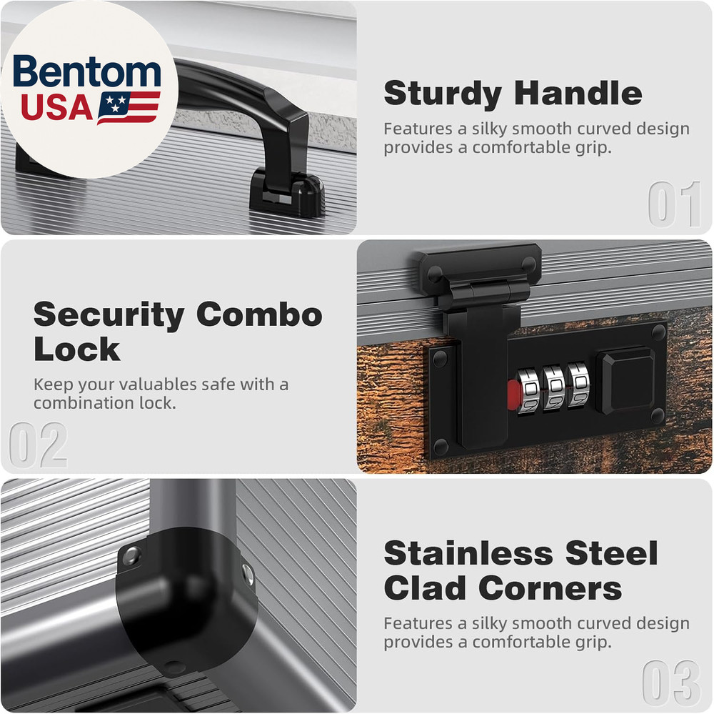 Security Lock Box with Code Medicine Lock Box for Personal Items (Size Small 10I