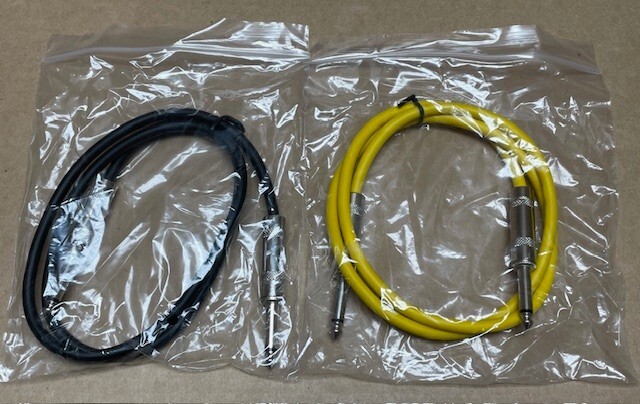 2-PACK (2 Different Colors) - 1/4" TS 3ft - Guitar Patch Cables - **NEW**