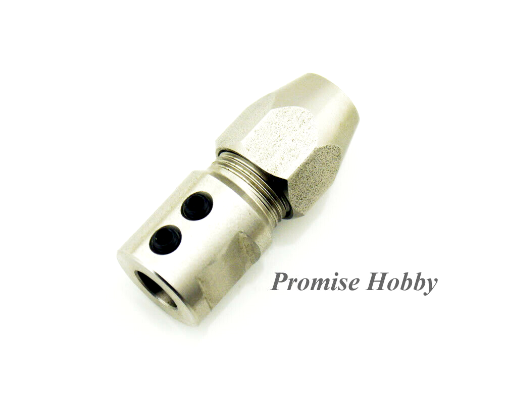 Flex Collet Coupler for 8mm Motor Shaft & 1/4" (6.35mm) Flex Cable RC Model Boat