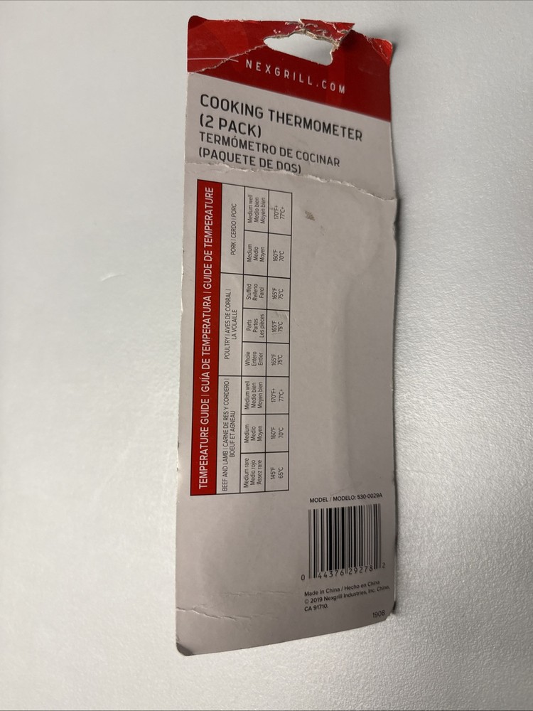 NEW!!! Nexgrill Cooking Thermometers (2-Pack)