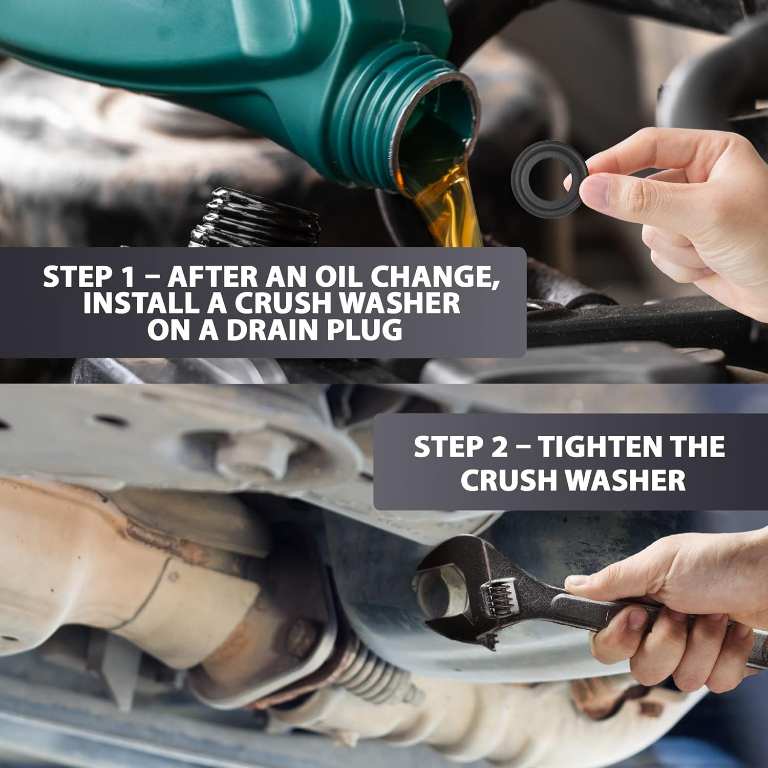 15Pcs Oil Drain Plug Crush Rubber Washer Gasket Seal – 14Mm Replacement for Ford