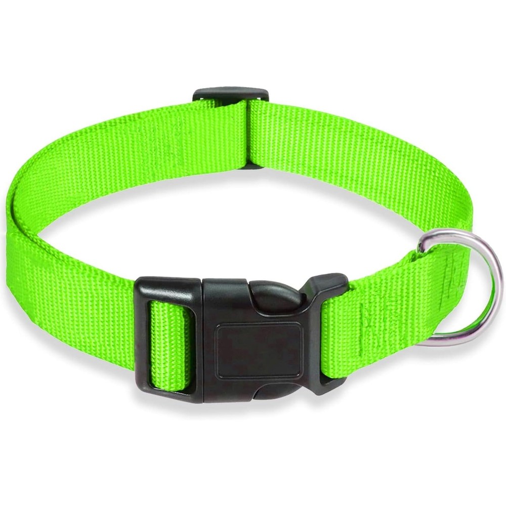 Dog Collars, with Buckle Adjustable Safety Nylon Collars, for Medium/Large Do...