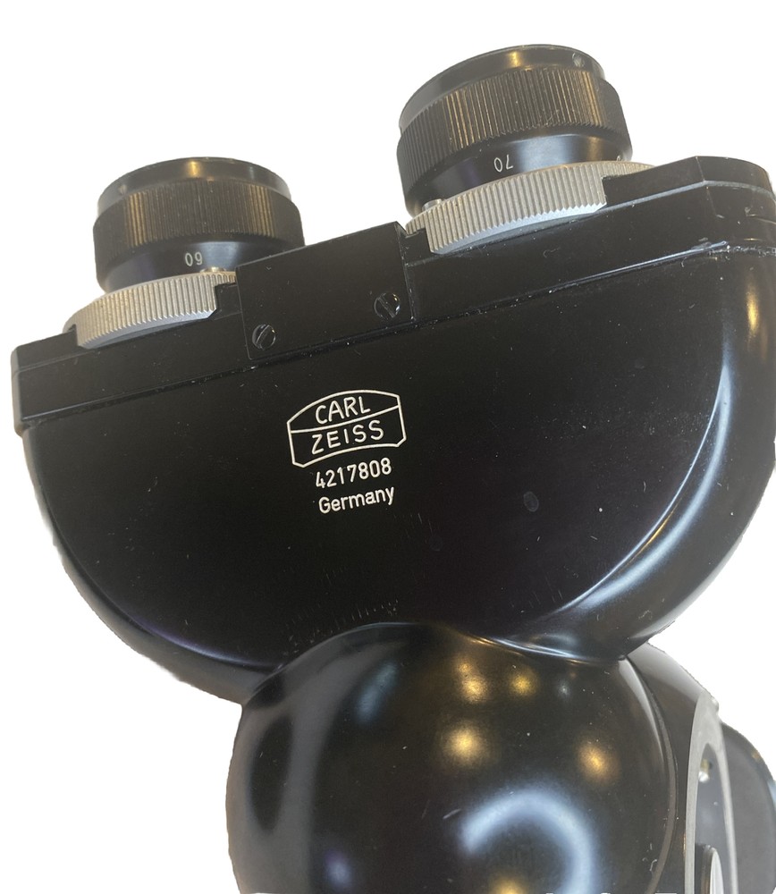 Carl Zeiss Microscope Binocular Head 4217808 Caps & Teaching Assembly