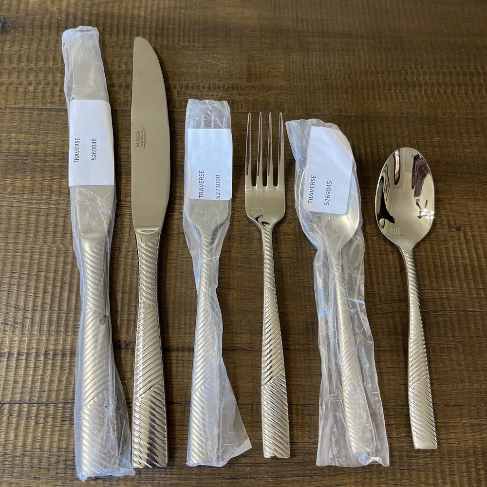 6 pc place setting Mikasa Hospitality TRAVERSE stainless flatware