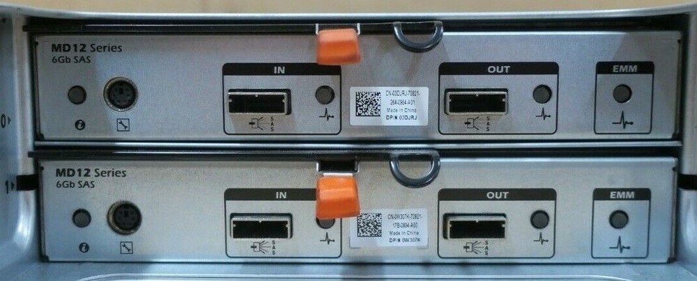 Dell PowerVault MD1220 SAS Storage Array 24x 300GB 2x MD12 Controllers + 2x PSU