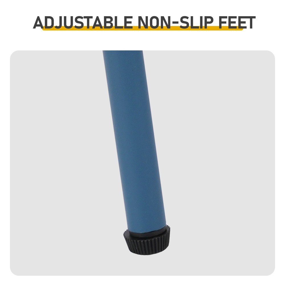 Patio Small Side Table, Round 2 Tier End Table, Metal Round Coffee Table