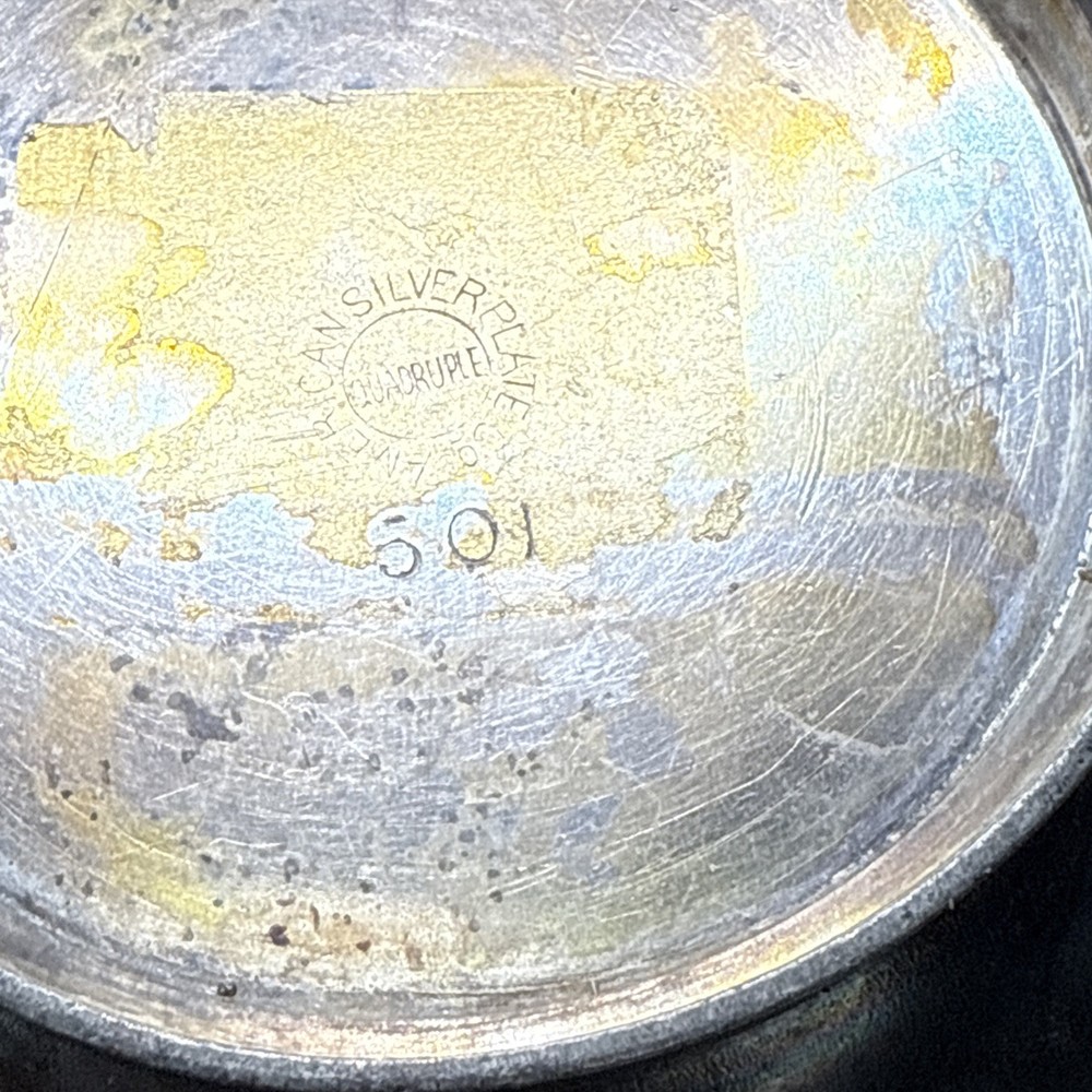 American Silverplate Quadruple Plated Etched Pitcher