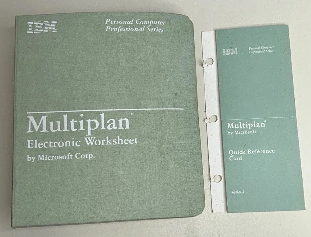IBM Multiplan Electronic Worksheet Computer Software by Microsoft MANUAL ONLY
