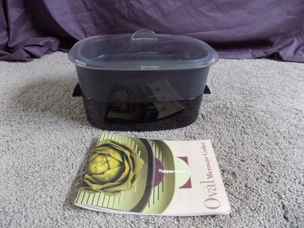 Tupperware Made in USA 5 Piece Microwave Stackable 2 Tier Steamer 4145A