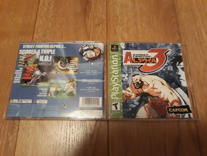 Street Fighter Alpha PS1 Empty Replacement Case + Inlays Only