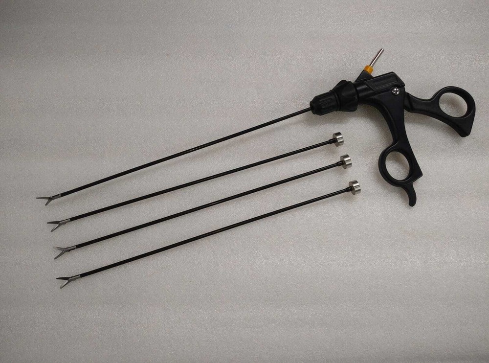 Laparoscopic Straight And Curved Scissors Forceps Surgical Instruments Set 5 Pc