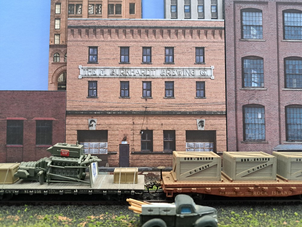 TRACKSIDEFLATS #122b  HO scale BURKHARDT BREWERY