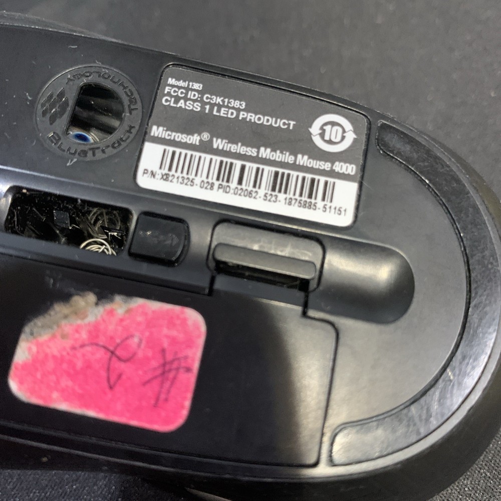 Microsoft Wireless Notebook Optical Mouse 4000 C3K1383 & software 2010