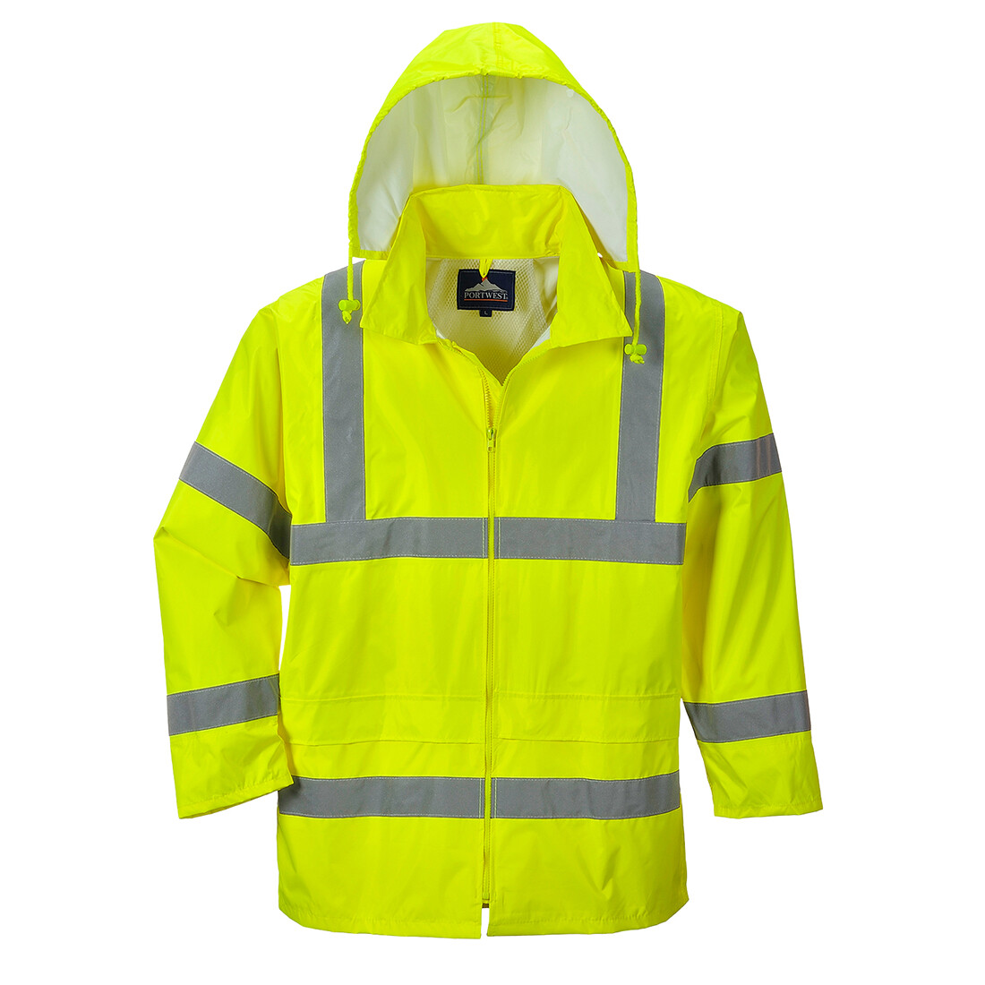 Portwest UH440 Mens Waterproof Hi Vis Rain Jacket Reflective Lightweight Safety