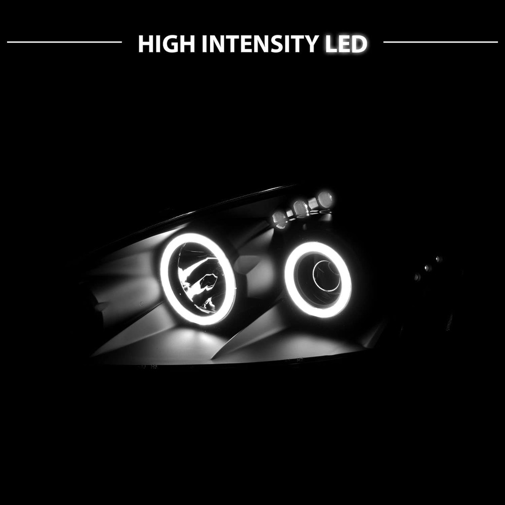 双 Xtreme LED Halos 黑色投影仪前灯适用于 2005 - 2006 RSX 对