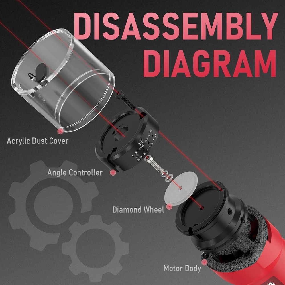 110V TIG welding Tungsten Electrode Sharpener Grinder Handheld 4 Sizes 3 Angles