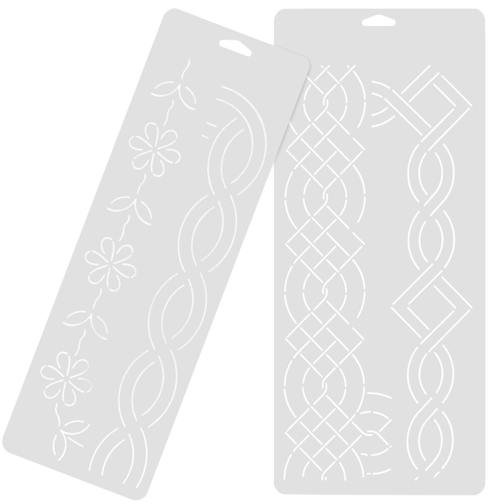 2Pcs Quilting Template Plastic Sewing Patchwork Quilt Template DIY Craft Supply