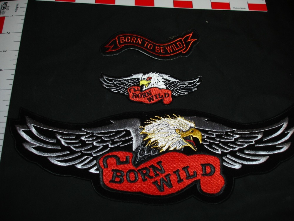 Eagle Biker Patch set Born to be wild three patch set collection