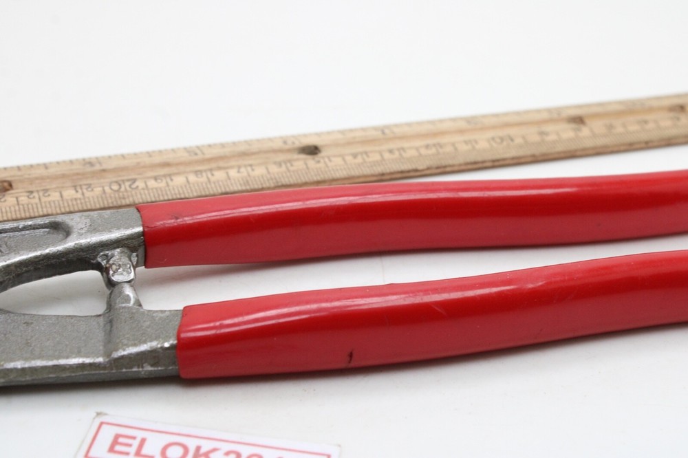 Unbranded 10" RED Rubber Handle Forge Nipper Tool