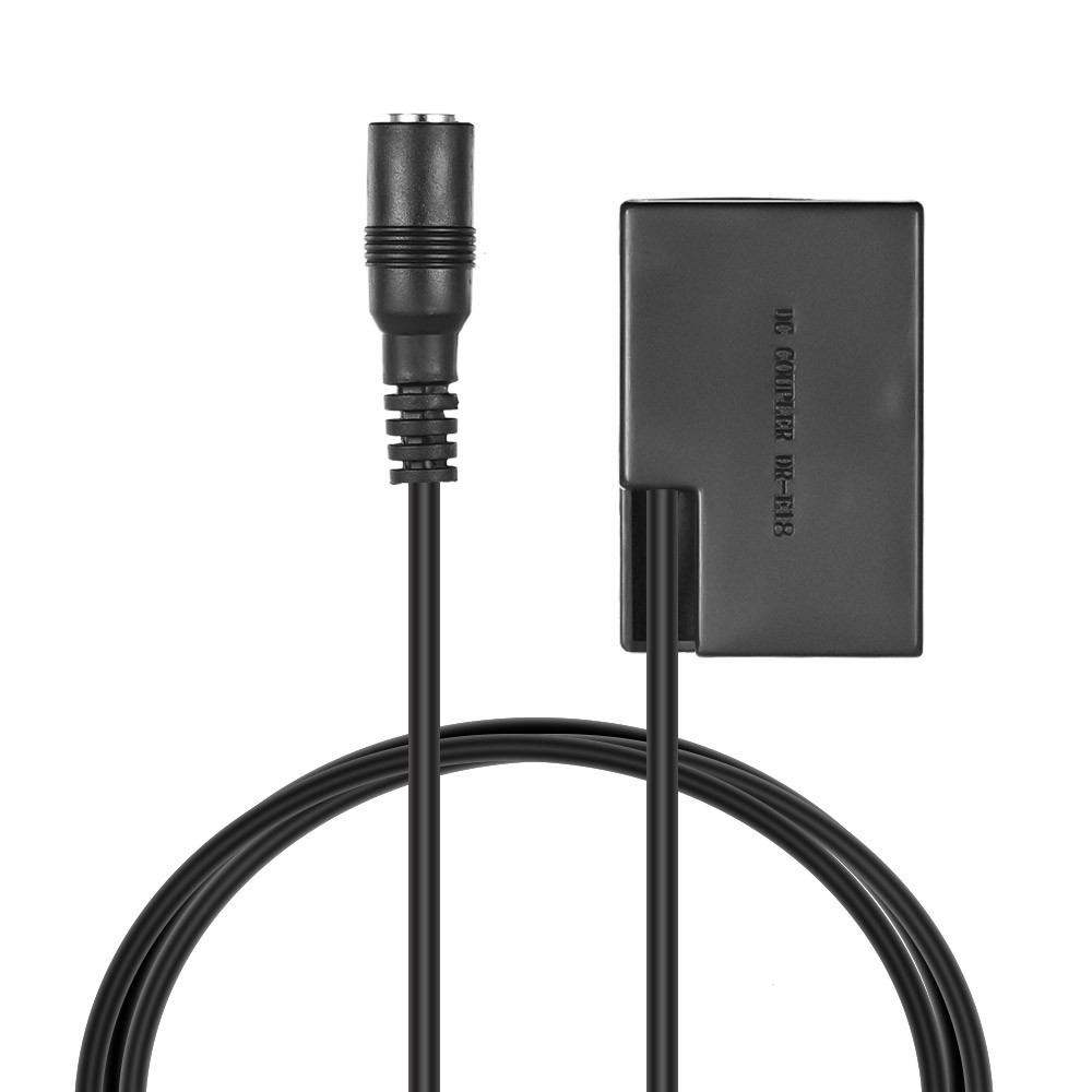 Andoer DR-E18 LP-E17 Dummy Battery Pack Coupler Adapter With DC Male IBPR