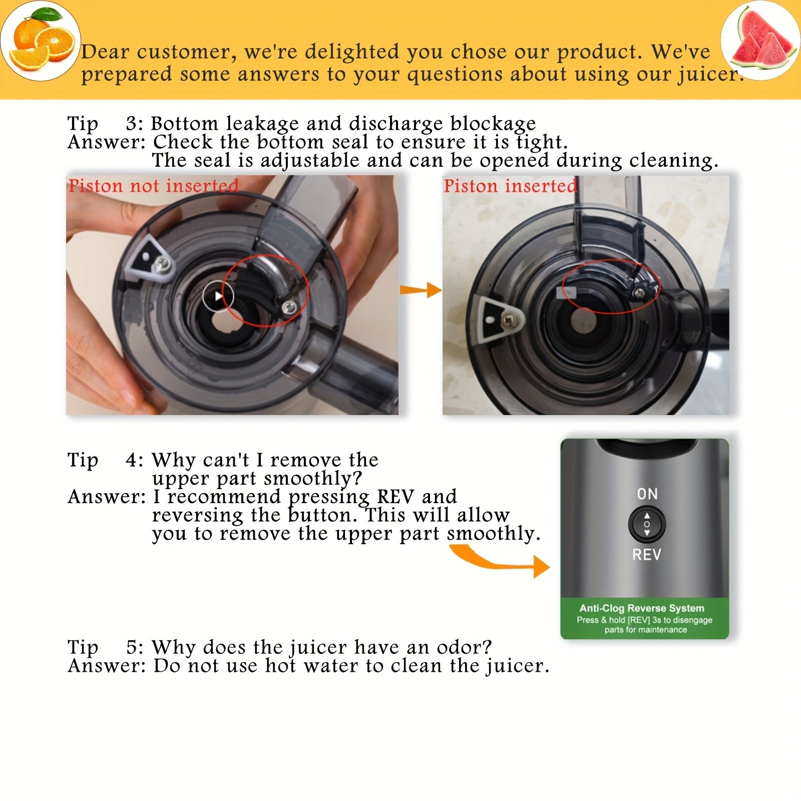 Cold Press Masticating Juicer 350W Slow Juicer Wide Feed Chute High Juice Yield