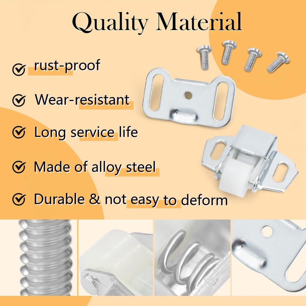 2 Pack Mailbox Replacement Roller Catch Assembly, Spring Latch, Imperial Doors