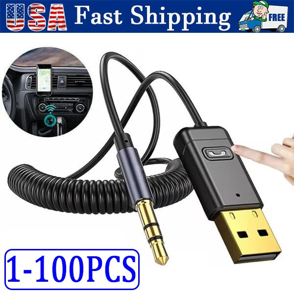 Wireless USB Bluetooth 5.0 Audio Transmitter Receiver Adapter For PC TV Car LOT